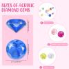 Chalyna Diving Gems Pool Toys 16 Pieces Large Acrylic Gems Big Diamond Gems Pirate Treasure Chest Summer Underwater Swimming Toys for Birthday Swimming Training Gift Water Pool view 4