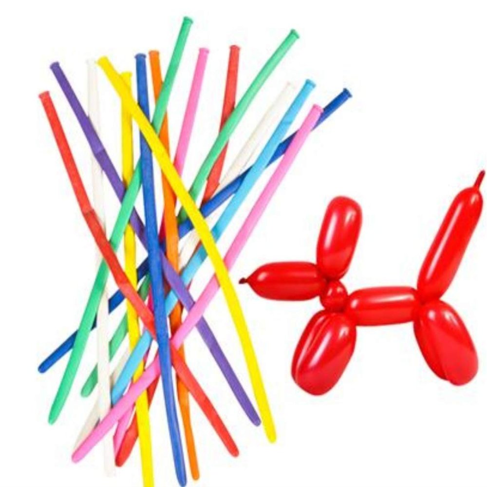 100 Party Balloons Animal Shapes Twisting Balloon Birthday Party Favors Kids Balloon Treats Fun Shapes Blow Up Balloons Carnival Clown Party