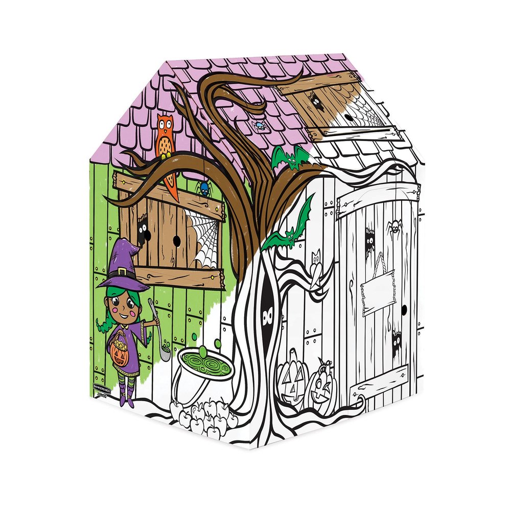 Bankers Box at Play Large Color in Halloween Playhouse, Cardboard Playhouse and Life Size Craft Activity for Kids and Families