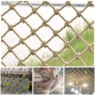 WANIAN Outdoor Mesh Rope Climbing Netting Heavy Duty Jute Hemp Decoration - Stairs Balcony Hemp Protection Fence Non-Slip Wear-Resistant Multi-Size Optional Safety Net for Kids (Size : 24m)