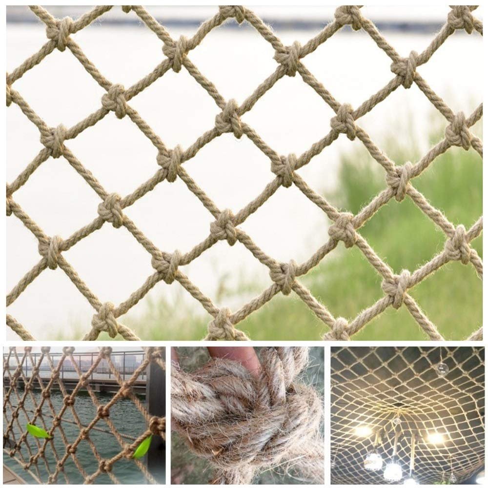 WANIAN Outdoor Mesh Rope Climbing Netting Heavy Duty Jute Hemp Decoration - Stairs Balcony Hemp Protection Fence Non-Slip Wear-Resistant Multi-Size Optional Safety Net for Kids (Size : 24m)
