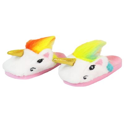 American Fashion World Unicorn Slippers for 18-Inch Dolls | Premium Quality & Trendy Design | Dolls Shoes | Shoe Fashion for Dolls for Popular Brands