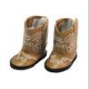 American Fashion World Light Brown Eagle Cowboy Boot for 14-Inch Dolls | Premium Quality & Trendy Design | Dolls Shoes | Shoe Fashion for Dolls for Popular Brands view 2