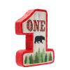 BLUE PANDA Pinata Number 1-16.6 x 13 x 3 Inches, Red & Black Buffalo Plaid - Birthday Pinata for Kids, Buffalo Plaid Number 1 Decoration, Indoor & Outdoor Party