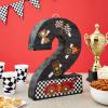 BLUE PANDA Number 2 Race Car Pinata for Party Supply & Two Fast Birthday Decor - 3-Ply Construction & Party Decoration - 16.5 x 11.85 x 3 In, Pack of 1 view 2