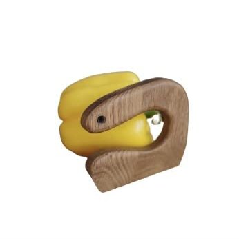 Wooden Safe Toddler Knife for Kids, Kids Utensil Montessori Knife, Vegetable and Fruit Chopper, Oak Wood (Only Knife)