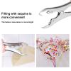 Aqur2020 Metal Balloon Expansion Plier, Stainless Steel, Long Handle, 10.8 x 20.7 x 2cm, for Sequin Filling view 3