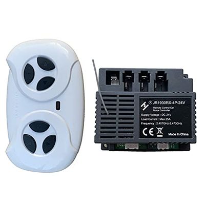 weelye 2.4G Bluetooth Remote Control and JR1930RX-4P-24V Receiver Kit Kids Powered Ride On Car,Controller Control Box Accessories for Children Electric Ride On Car Replacement Parts