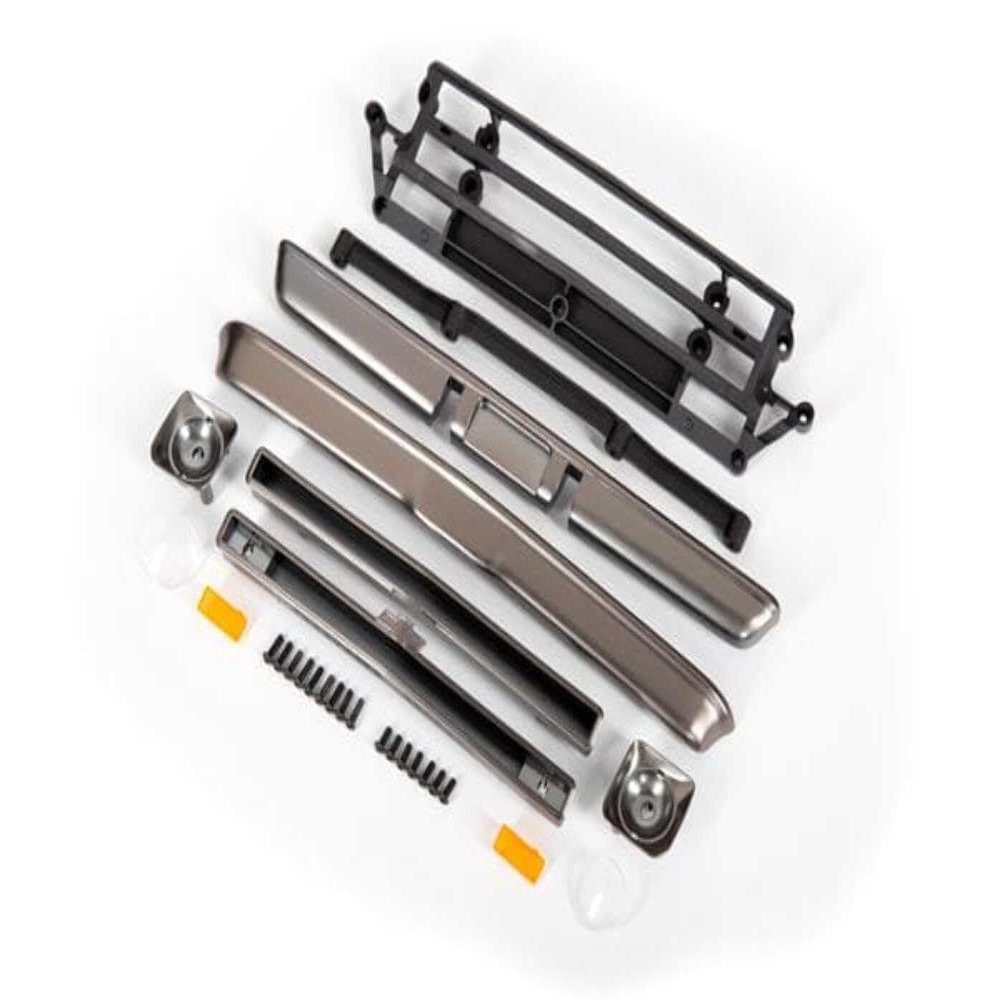 Traxxas 9415A Body Accessories, Chevrolet C10, Satin Black Chrome (Includes Grille (Upper & Lower), Headlight housings (Left & Right), Bumpers (Front & Rear), mounting retainers and Hardware)