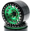 4pcs RC Aluminium Alloy 2.2 beadlock Wheels Rims Hex 12mm Green/Black Color view 2