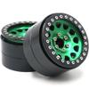 4pcs RC Aluminium Alloy 2.2 beadlock Wheels Rims Hex 12mm Green/Black Color view 3