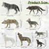 Skylety 8 Pieces Wolves Figurines Wolf Animal Decoration Jungle Zoo Animal Figures Wolf Cake Toppers Decor Realistic Woodland Party Supplies, 8 Styles view 2