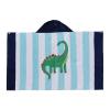 MIFXIN Kids Beach Towel Bath Poncho Cloak Hooded Soft Absorbent Cute Surfing Robe Changing Towel for 3-8 Years Toddler Boys Girls (Green Dinosaur) view 2