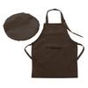 Venjoe Children's Chef Kitchen Costume Apron Hat Outfits Adjustable Cooking Baking Painting Crafting Bib Artist Apron Coffee 8-12 Years view 3