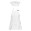 Venjoe Children's Chef Kitchen Costume Apron Hat Outfits Adjustable Cooking Baking Painting Crafting Bib Artist Apron White 4-8 Years view 1