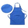 Venjoe Children's Chef Kitchen Costume Apron Hat Outfits Adjustable Cooking Baking Painting Crafting Bib Artist Apron Blue 4-8 Years view 3