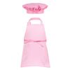 Venjoe Children's Chef Kitchen Costume Apron Hat Outfits Adjustable Cooking Baking Painting Crafting Bib Artist Apron Pink 8-12 Years view 2