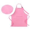 Venjoe Children's Chef Kitchen Costume Apron Hat Outfits Adjustable Cooking Baking Painting Crafting Bib Artist Apron Pink 8-12 Years view 3