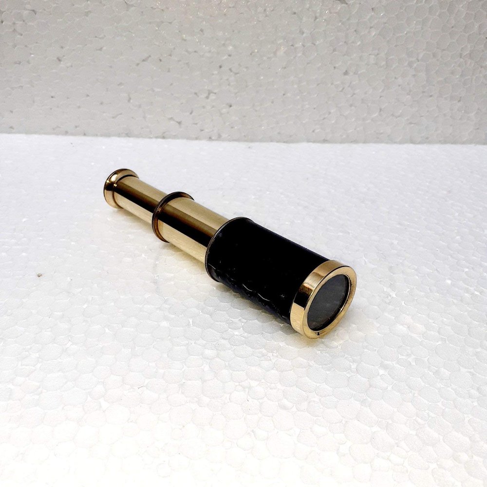 Vimal Nautical Golden & Black Nautical Brass Telescope Collectibles Antique Decor 15cm Size 6 Inch Approx