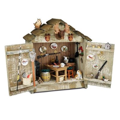 Melody Jane Dolls Houses Dollhouse Hunting Lodge & Accessories Reutter Miniature Ready Built Display