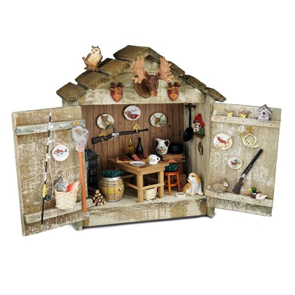 Melody Jane Dolls Houses Dollhouse Hunting Lodge & Accessories Reutter Miniature Ready Built Display