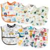 2ooya 6 Pcs Baby Feeding Bibs Toddler Waterproof Bib Set with Crumb Catcher Pocket Infant Adjustable Baby Teething Bib Babies Food Bibs Keepsake Gift for Baby Shower Christmas New Year, 6-12 Months view 1