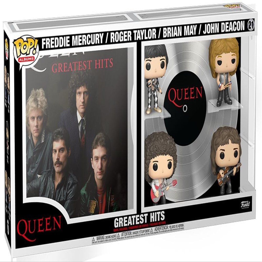 Funko Pop! Albums Deluxe: Queen Greatest Hits Freddie Mercury, Brian May, John Deacon, Roger Taylor (Special Edition)