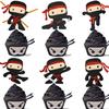Ninja Cupcake Toppers 18 Pcs - Ninja Party Themed Kids boys Birthday Party Event Decoration Supplies view 1