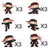 Ninja Cupcake Toppers 18 Pcs - Ninja Party Themed Kids boys Birthday Party Event Decoration Supplies view 2