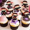 Ninja Cupcake Toppers 18 Pcs - Ninja Party Themed Kids boys Birthday Party Event Decoration Supplies view 4