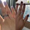 MODRSA Fidget Rings for Women - Spinner Rings & Stress Rings, Black & Silver, Size 8 view 2