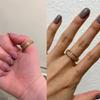 MODRSA Fidget Rings for Women - Spinner Rings & Stress Rings, Black & Silver, Size 8 view 3