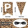 Censen Leopard Print Cheetah Design Happy Birthday Banner Pennant Banner Cheetah Birthday Decorations Leopard Party Decorations Jungle Safari Animal Print Baby Shower Theme Party Supplies view 2