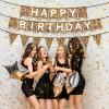 Censen Leopard Print Cheetah Design Happy Birthday Banner Pennant Banner Cheetah Birthday Decorations Leopard Party Decorations Jungle Safari Animal Print Baby Shower Theme Party Supplies view 4