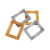 Acxico 4Pcs Mini House Miniature 1:12 Scale Resin Silver Picture Frame 6cm 4.8cm view 1