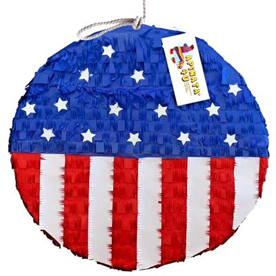 16" Patriotic Theme Pinata Indpendence Day Pinata 4th of July Party Red White Blue Color