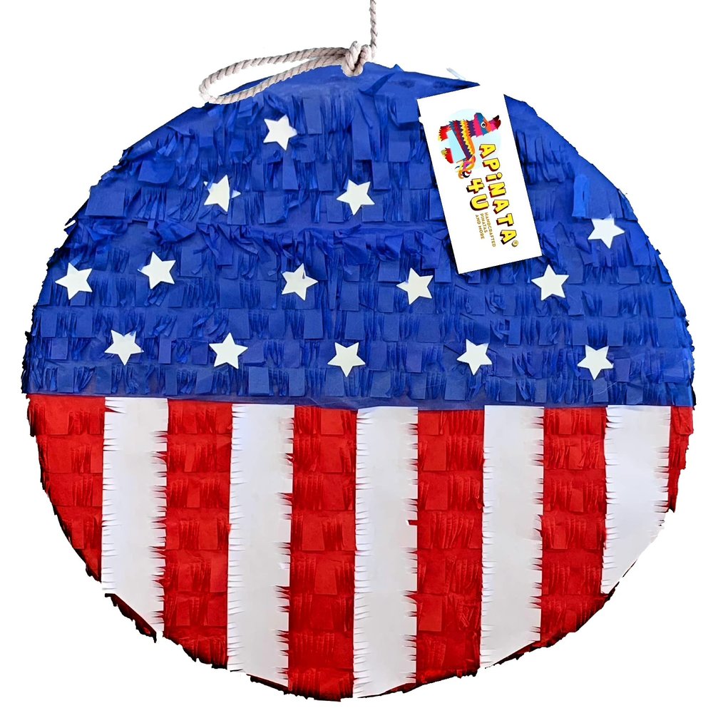 16" Patriotic Theme Pinata Indpendence Day Pinata 4th of July Party Red White Blue Color