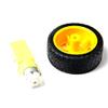 2PCS for arduino Smart Car Robot Plastic Tire Wheel with DC 3-6v Gear Motor view 1