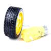 2PCS for arduino Smart Car Robot Plastic Tire Wheel with DC 3-6v Gear Motor view 2