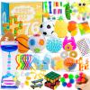 76 Pack Sensory Fidget Toys Set, Stress Relief and Anti-Anxiety Bundle Sensory Toys for Kids Adults, Cool Fidget Packs with Mochi Squishy, Magic Rainbow Ball, Motion Timer, Flippy Chain,Stress Ball... view 1