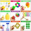 76 Pack Sensory Fidget Toys Set, Stress Relief and Anti-Anxiety Bundle Sensory Toys for Kids Adults, Cool Fidget Packs with Mochi Squishy, Magic Rainbow Ball, Motion Timer, Flippy Chain,Stress Ball... view 3