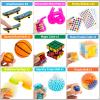 76 Pack Sensory Fidget Toys Set, Stress Relief and Anti-Anxiety Bundle Sensory Toys for Kids Adults, Cool Fidget Packs with Mochi Squishy, Magic Rainbow Ball, Motion Timer, Flippy Chain,Stress Ball... view 4
