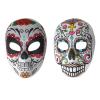 2 Pcs Day of The Dead Sugar Skull Mask Halloween Full Face Mask Women Zombie Skeleton Bone Flower Leaf Masquerade Party Mask for Birthday Festival Holiday Carnival Bar Cosplay Mexican Party Supplies view 1