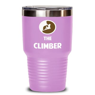 Rock Climbing Tumbler The Climber Best Gift For Rock Climber 30oz, Magenta