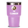 Rock Climbing Tumbler The Climber Best Gift For Rock Climber 30oz, Magenta view 1