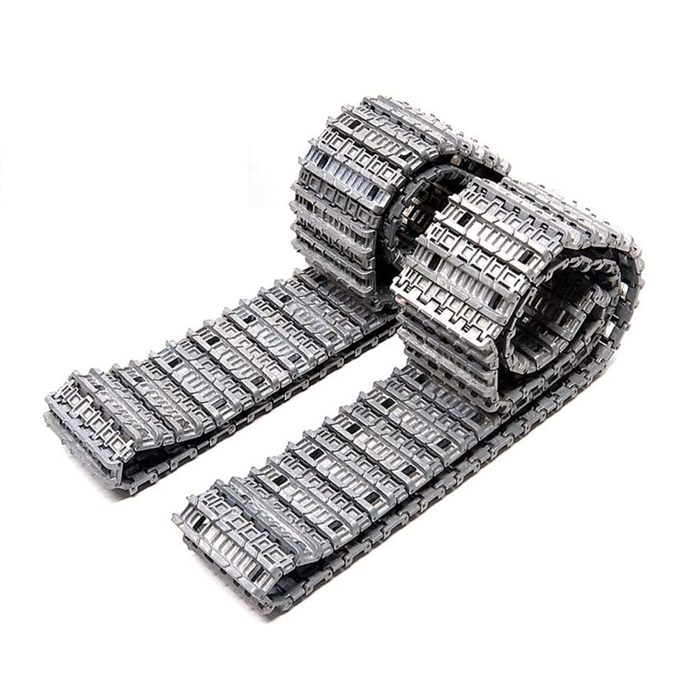 HJKLMM RC Remote Control Tank Upgrade Accessories Suitable for Henglong 1/16 German Tiger King Tank (3888A) Including Metal Tracks, Screw, Load-Bearing Wheels, etc. (Pair of Metal Tracks)