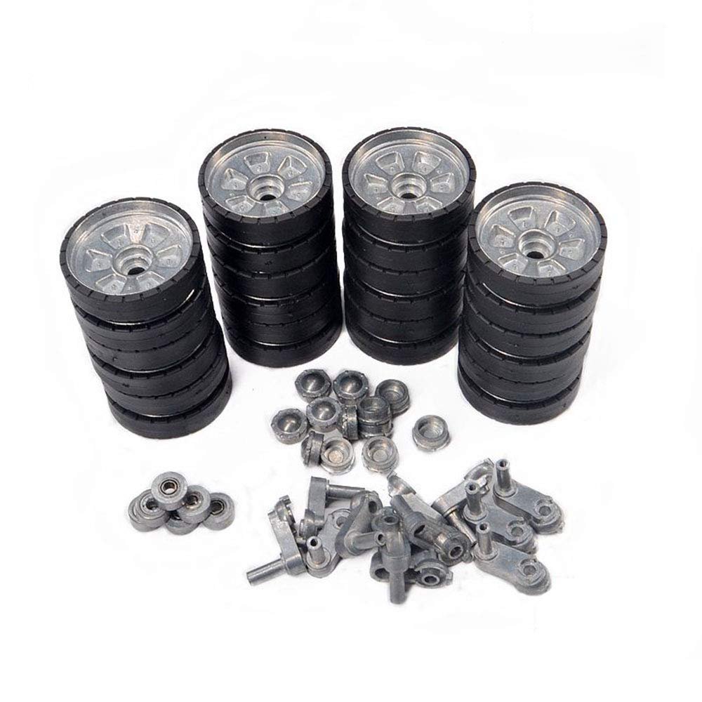 HJKLMM RC Remote Control Tank Upgrade Accessories Suitable for Henglong 1/16 Russian T-72/T-90 Main Battle Tank (3939/3938) Including Metal Tracks, Load-Bearing Wheels, etc. (Road Wheel Set)