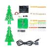 1Set 3D Christmas Tree LED DIY Kit Red/Green/Yellow LED Flash Circuit Kit Electronic Fun Suite Christmas Gift Fee Shipping view 2