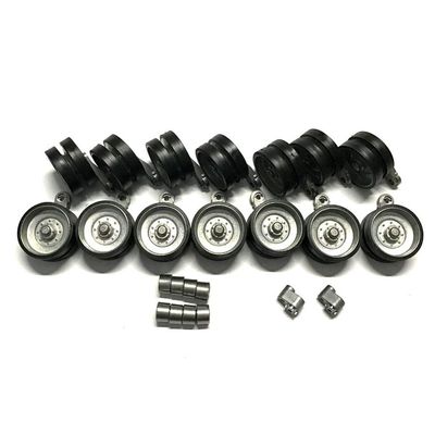 HJKLMM RC Remote Control Tank Upgrade Accessories Suitable for Henglong 1/16 German Leopard 2A6 Main Battle Tank (3889) Including Metal Tracks, Load-Bearing Wheels, etc. (Metal Road Wheel Set)