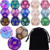Amiven 6 Sets Astrology Dice, Signs Planets Numbers 12-Sided Dice Divination Tool view 1